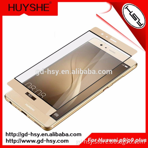 2016 New Product Wholesale Mobile Accessories/3D Curved Glass Tempered Screen Protector For Huawei P9 5.2'' Factory In China